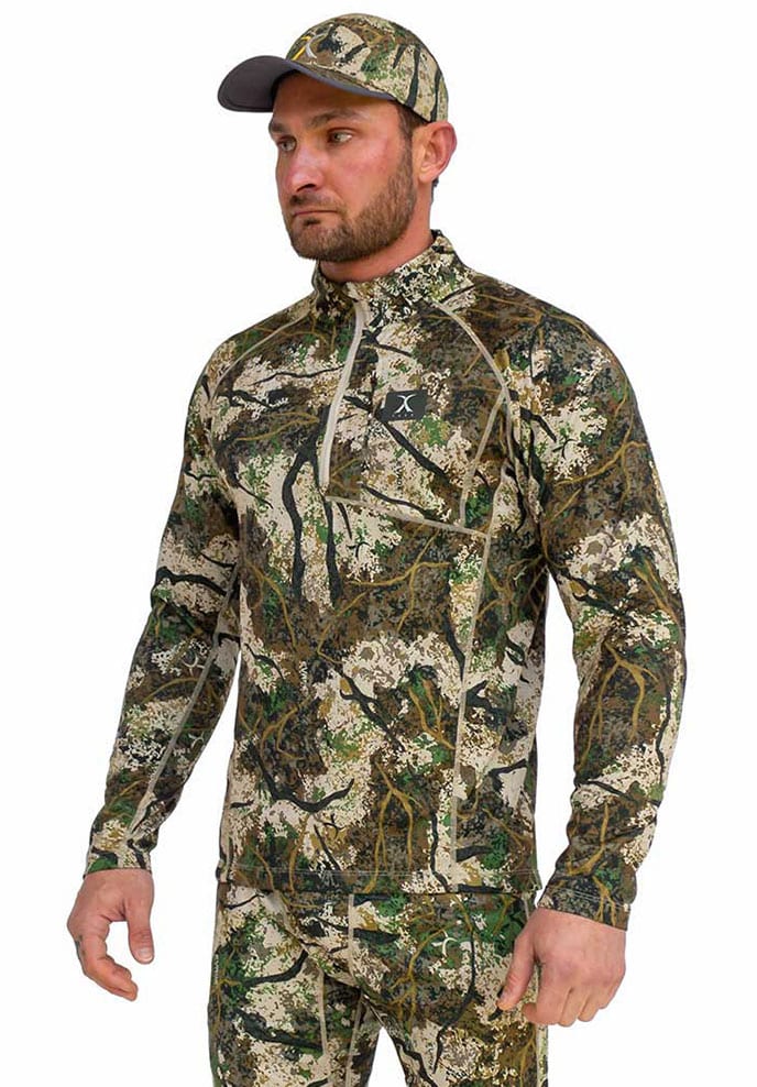 Merino wool base layer for hunting - Minette Merino Zip Neck - TUSX