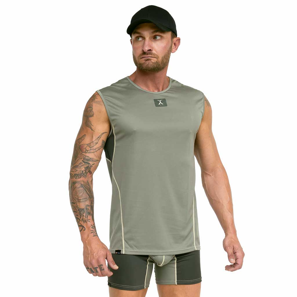 Camouflage sleeveless T shirts -SandStone Sleeveless T - TUSX